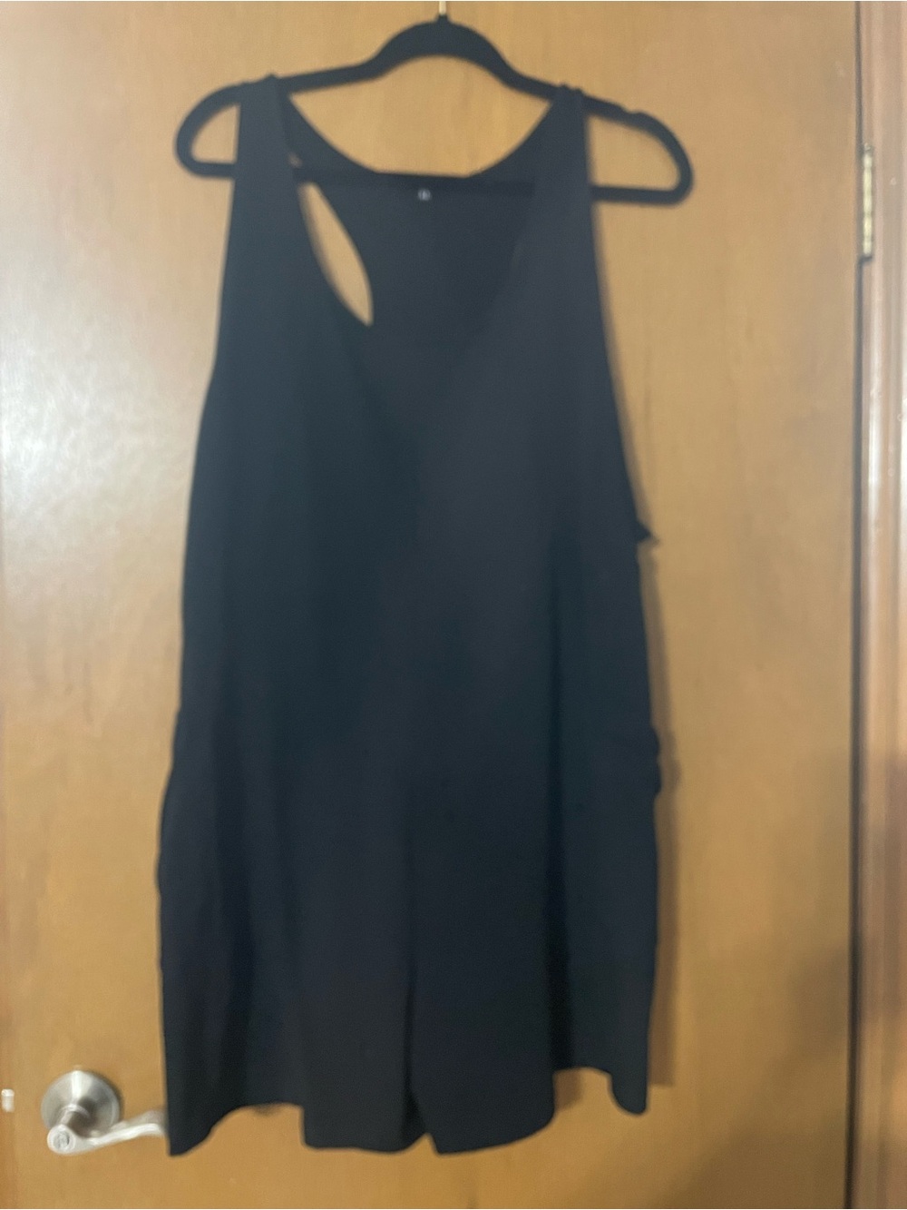 Black Women's Sleeveless Baggy Overall Shorts